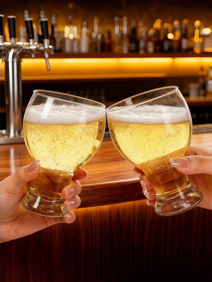 2件裝厚底菊花啤酒杯,品脫杯,經典比利時啤酒杯,適合啤酒、果汁、調酒、冰咖啡,居家、辦公室、酒吧、露營、派對、夏季使用,啤酒愛好者最佳禮物,470ml - 查看 1
