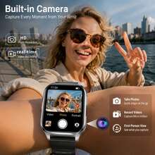 SENBONO New 2026 Video Watch, A Smartwatch That Can Take Photos/Record Audio And Video, LED Flashlight Function, 2.01-Inch High-Definition Screen, Multiple Sports Modes, 670mAh Battery, Photo Album, SMS Notification, Wireless Calling, Smartwatch/Camera Watch - View 2