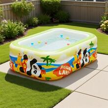 2026 New Panda Theme Inflatable Swimming Pool, 3-Layer Thickened Portable Foldable Home Water Play Pool, Yard Camping Picnic Outdoor Party Family Water Play Pool, Beach Summer Small Water Park (Accessories Not Included) - A - View 4