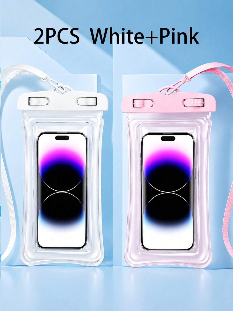 2入防水潛水手機防水袋，觸控螢幕密封游泳袋，水下攝影，防塵防震防雨，防水密封