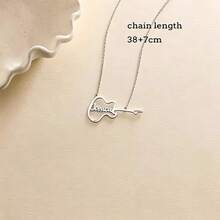Customized Guitar Name Necklace For Women And Men, Stainless Steel Personalized Necklace Pendant, Chain Jewelry, Birthday Gift - Multicolor - View 8