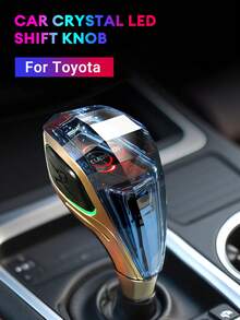 XUDA New Crystal Gear Shift Knob, Crystal Seven-Color LED Light Gear Shift Handle, Plug And Play, Portable Side Interface, Comfortable Grip, Wear-Resistant And Scratch-Resistant, Suitable For Lexus, Audi, Models - Vehicle Model - View 14