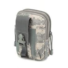 1pc Tactical Multi-Function Waist Bag, Outdoor Camouflage Phone Storage Pouch, Men's Portable Tool Bag, Wear-Resistant Large Capacity Phone Bag, Suitable For Hiking, Camping, Fishing, Cycling, Hunting, Work, Can Be Attached To Belt Or Backpack, Multi-Compartment Design, Quick-Release Buckle, Pen Slot, Zipper Main Compartment, Nylon Material, Portable Equipment Bag, Camouflage Tactical Style Waist Bag - Multicolor - View 8