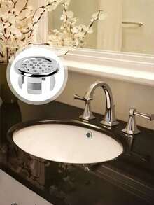 2/4/6/10pcs Premium Plastic Sink Overflow Cover | Modern Mesh Trim For Bathroom & Kitchen Sinks, Prevents Clogs & Odors, Replaces Plain Drain Holes With Sleek Plastic Accents - Multicolor - View 5