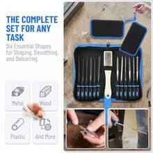 13pcs Needle File Set, Small File Set Includes 6 Diamond Files, 6 Metal Files, Cleaning Brush And Storage Box, Suitable For Precision Metal, Jewelry, Wood, Leather And Plastic - Standard - View 4