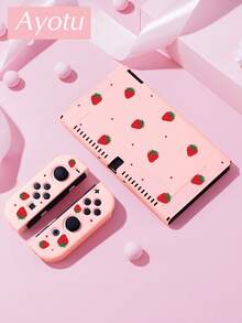 Ayotu Casing TPU Ultra Tipis Motif Stroberi & Polkadot Merah untuk Switch OLED/Lite/New Switch2 (2025). Kompatibel dengan Dock, Tidak Perlu Dilepas. Tahan Benturan & Debu. Tersedia Berbagai Warna. Romantis Musim Semi, Gaya Pedesaan, Hari Valentine, Tahun Baru, Kembali ke Sekolah. - View 9