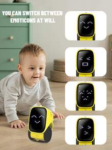 1pc Children Robot Toy, Smart Rechargeable Robot With Voice Control, Dialogue Recording, Touch Sensor, Early Education Programming, Interactive Toy For Boys And Girls, Birthday Gift, Christmas Gift, Easter Gift, Suitable For 3-4-5-6-7-8-9-10-11-12 Years Old - Multicolor - View 9