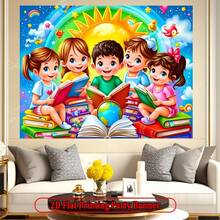 2D Flat Background 2D Flat Background 2D Flat Background, 1pc 2D Flat Background Cloth _ Colorful Children's Reading Books Background Cloth, Suitable For Photography, Wedding, Outdoor Party - 8 - View 3