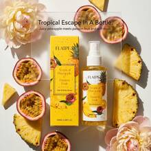 FLATPEA Tropical Pineapple Passion Fruit Perfume 100ml – Top Notes: Passion Fruit, Grapefruit, Pineapple, Citrus, Strawberry; Middle Notes: Peony, Orchid, Raspberry, Jasmine, Lily Of The Valley; Base Notes: Musk, Woody, Oakmoss – Body Spray - Pineapple - View 5