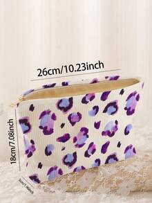 1pc Portable Cosmetic Storage Bag Animal Pattern Double-Sided Print Travel Zipper Makeup Pouch Multifunctional Toiletry Organizer Bag - Multicolor - View 2