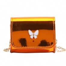 Glossy Mirror Mini Crossbody Bag, Butterfly Decor Chain Bag, 2026 New Style -Inspired Small Square Bag - A - View 11