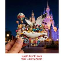 Disney 1個 2026 米奇鼠造型金屬磁鐵冰箱貼，趣味裝飾收藏紀念品禮物，適合家庭，美學居家 - A - 查看 12