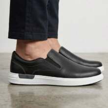 BR Sports Men's Slip-On Sneakers, Casual And Comfortable, 2270.118 - Black - View 2