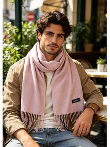Women's Scarves Casual, Suitable For Winter And Autumn - Baby Pink - View 5