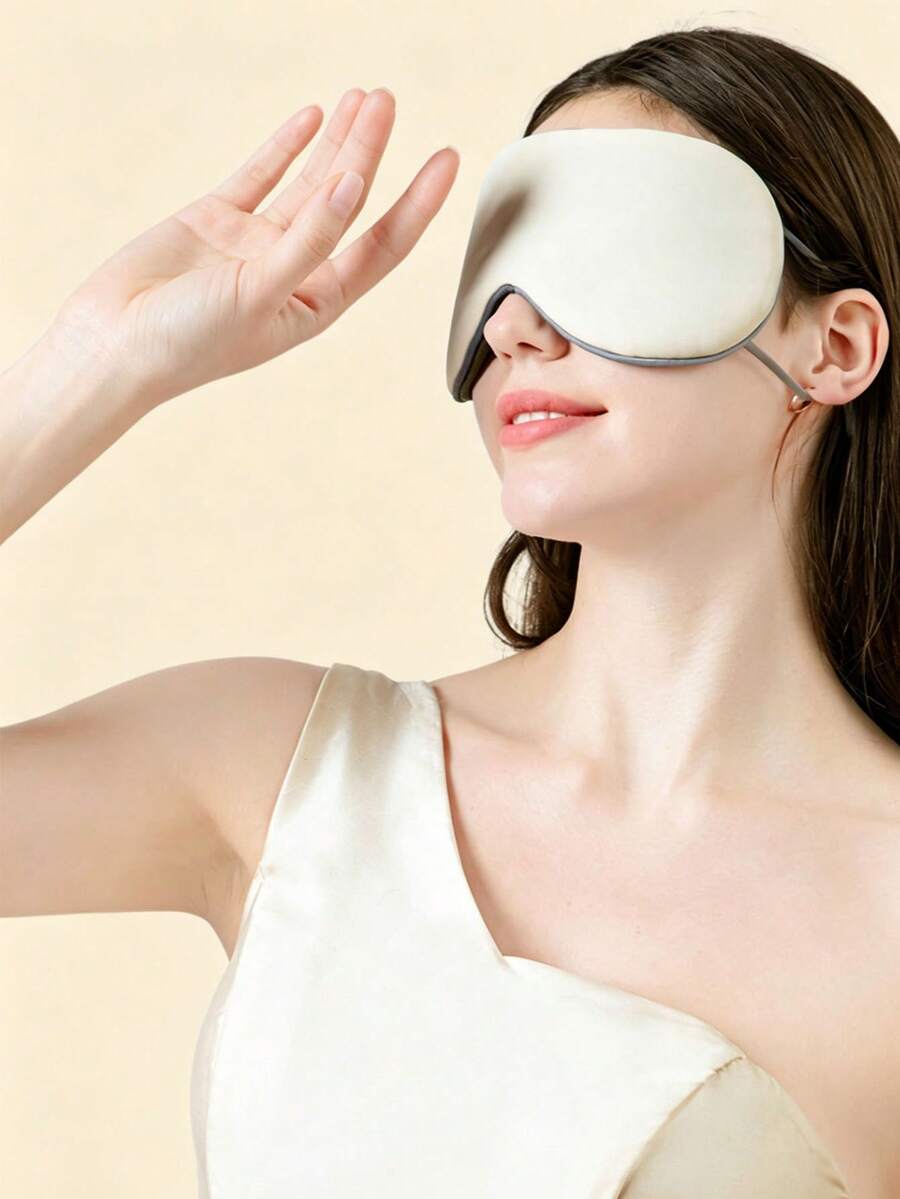 1 buah Masker Tidur Penghalang Cahaya Abu-abu/Merah Muda/Hitam/Hijau/Merah Muda Grosir, Masker Mata Sutra Es Dua Sisi yang Sejuk dan Bernapas, Model Gantung Telinga untuk Tidur Siang, Masker Pelindung Mata yang Dapat Disesuaikan - Beraneka warna - View 1
