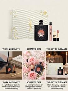 Yves Saint Laurent 黑鸦片女士三件套（香水 90ml + 香水 10ml + 唇膏 1.3g）3盎司/90毫升 + 0.33盎司/10毫升 + 0.04盎司/1.3克 - EDP 3 件套 - 查看 4