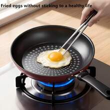 1pc Non-Stick Frying Pan, Flat Bottom Pan, Kitchen Utensil, Suitable For Frying Steak, Eggs, Pancakes And Deep Frying, Compatible With Induction And Gas Stoves - View 2