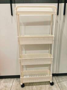 1 buah Rak Penyimpanan Celah Sempit, Rak Geser Tipis, Troli Lantai Bergerak, Rak Penyimpanan Sisi Sempit Multi-Lapisan untuk Dapur, Sayuran, Kamar Mandi, Daya Tampung Beban Kuat, Rak Penyimpanan Multifungsi, Lemari Penyimpanan Camilan, Sisi Kulkas, Rumah, Asrama, Liburan, Hadiah - beraneka warna - View 15