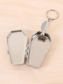 Cabin puff 1pc Coffin-Shaped Mini Ashtray With Flip Lid, Gothic Style, Portable For Outdoor, Car And Other Scenes, Smoking Accessory Gift - One Size Fits All - View 9