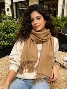 Women's Scarves - 駝色 - 查看 4