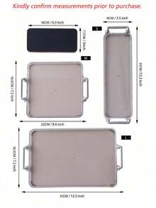 1pc Modern Luxury Dual-Handle Design Tray, Suitable For Wedding, Snacks, Outdoor, Multi-Purpose Tray - Clear - View 6