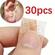 Juego de 10/100 piezas de parches de semillas de oreja, agujas de presión desechables, agujas secas, parches de semillas de oreja - Talla única - Ver 12