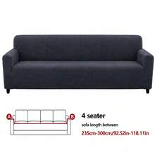 1 pieza Funda de sofá de terciopelo de maíz, funda elástica de felpa suave para sofá, resistente a arañazos de gato y pelo de mascota, protector de muebles lavable con protección completa antideslizante para 1-4 plazas para decoración del hogar - Funda de sofá de vellón de maíz - Ver 31