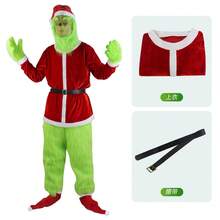 Christmas Cosplay Costume, Santa Claus Suit, Green Monster, Costume For Performances, In Stock. - White - View 7