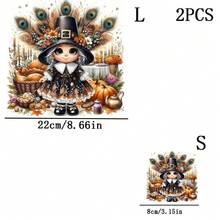 1/2/3PCS Autumn Thanksgiving Theme Heat Transfer Stickers DIY Iron-On Durable Plastic T-Shirt Pillow Decoration Multicolor Washable Suitable For Backpacks, Pillows, Pants, Sofa Covers High Quality Fade-Resistant T-Shirt Patterns Image Only - Multicolor - View 12