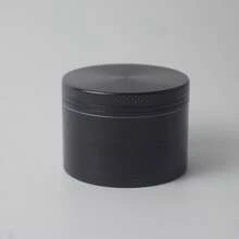 精準拋光黑色金屬草藥研磨器，4層細齒手動研磨器，必備手捲菸工具與吸菸配件 - 查看 10