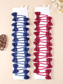 24 piezas Pinzas para el cabello estilo casual versátil BB, combinación de pinzas para el cabello rojas y azules, pinzas para el cabello versátiles para fijar, pinzas para el cabello multifuncionales, se pueden usar para decorar bolsos y combinar con atuendos, adecuadas para uso diario - Multicolor - Ver 1