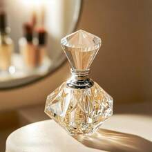 Carved Crystal Empty Mini Refillable Perfume Bottle - Clear - View 6