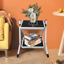 2 Step Ladder, Portable Folding Heavy Duty Ladder, Steel Step Ladder Stool, Non-Slip Steps, 150kg Capacity,Easy To Store,Ideal For Home/Kitchen/Garage/Office/Market/Garden (Mini 2 Steps) - 2-step Steel (mini) - View 8