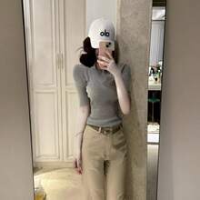 ALO 2026 New Letter Baseball Cap, Adjustable Dad Hat, Breathable Sun Protection, Outdoor Sports, Multi-Color Fashion Hat Breathable Baseball Cap, Sun - 白黑 - 查看 4