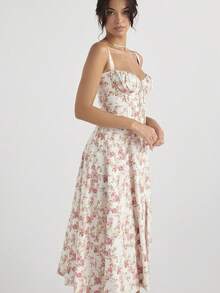 Strappy Dress With French Slit For Summer Vacation 2026 - 粉色 - 查看 8