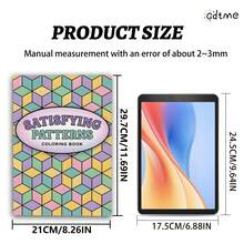 "Satisfying Patterns" A4 Coloring Book, 24 Unique Geometric & Optical Illusion Designs, Includes Random Bonus Stickers, Calming, Mindful Stress-Relief Coloring Activity For Adults & Teens - Coloring Book - View 6