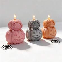 Jack-O-Lanterns Halloween Silicone Mold Stacked Pumpkin Candle Mold Ghost Skeleton Resin Plaster Mould For Halloween Decor - SZ842 - View 12