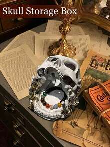 Creative Skeleton Jewelry Organizer Decorative Ornaments Resin Craft Creative Home Decor Tray Storage Ornaments ,Room Decor - 1PC - View 1