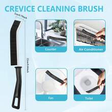 6PCS Crevice Cleaning Brush, Hard Bristle Scrub Brushes Tools For Deep Cleaning Gap, Multifunctional Grout Brush For Home, Bathroom, Kitchen, Window And Corners - Multicolor - View 5