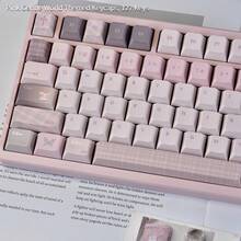 溫柔世界粉色主題鍵帽 原高 PBT 昇華印 適用於機械鍵盤 - 查看 3