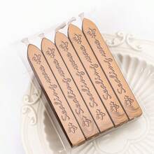 5pcs/Pack English Wax Sticks With Wick, Sealing Wax For Wax Seal Stamp, Multiple Colors Available, Suitable For Envelopes/Invitations/Scrapbooking/Gift Wrapping/DIY Handmade Decoration - 5 Sticks/pack With English Cored Wax Strips - View 34