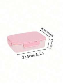 Back To School Essentials, Customizable Flip Top Bento Box, Personalized Lunch Box, Supports Artistic Text Customization, Portable, Suitable For Outdoor, Travel, School, Office, Four-Sided Lock Design, Multiple Colors Available, Travel Essentials - Multicolor - View 2