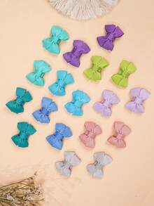 40pcs Baby Hair Clips, Mini Snap Clips, Pastel Color, Bow Decor, Suitable For Baby Girls, Non-Slip Barrettes, Especially Suitable For Newborns With Fine Soft Hair, Holiday Party Baby Hair Accessories - Multicolor - View 8
