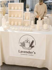 Personalized Wedding Tablecloth With Logo, Name & Date Customization, Wedding Reception Decor Keepsake, Wedding Banner, Couple Table Decor, Engagement Gift, Family Tablecloth For Gathering Decoration - Multicolor - View 6