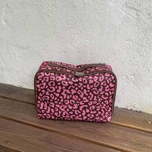 Nueva bolsa de maquillaje portátil de gran capacidad con estampado de leopardo, bolsa de aseo, bolsa organizadora de viaje - neceser - Ver 2