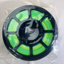 半透明彩虹漸層 PETG 3D 列印耗材 1.75mm，高端 3D 列印材料，99.9% 相容 FDM 印表機，鮮豔多色效果，真空密封防潮包裝，1kg 捲盤，創意專案適用，附隨機顏色 5m 樣品捲 - 漸層色 - 查看 13