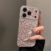 Fashionable New 3D Heart Leopard Print Soft Phone Case Compatible With IPhone 17 Pro Max, 17 Pro, 17 Air, 17, 12, 13, 14, 15, 16 Pro Max, 14 Plus, 15 Plus, 16 Plus, 11, 17, 16, 15, 14, 13, 12 Shockproof Protective Cover - Multicolor - View 2
