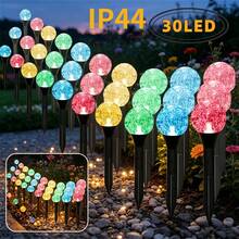 [30pcs New Upgraded Smart Crystal Bulbs - 8 Modes] Colorful/Warm/White Light Optional | Solar Powered Smart Bubble Path Lights Set | Suitable For Outdoor Use | Equipped With Dimming Sensor Function | Bubble/Line Design Can Connect Multiple Bulbs | Adopts Automatic On/Off Solar Powered LED Working Mode - Multicolor - View 5