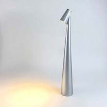 1 pieza/2 piezas Lámpara de escritorio alta con carga inalámbrica LED, control táctil con 3 niveles de intensidad, luz nocturna portátil de metal mate, adecuada para dormitorio y estudio - Multicolor - Ver 10