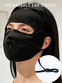 EIGIIS Ice-Silk Sun Protection Face Mask With Forehead Coverage - Lightweight Facial Shield For Outdoor Protection - A - View 5